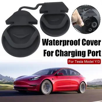Tesla Modeli 3 Aksesuarları Avrupa Fişi Araç Şarj Kapağı Toz Model Araba 2021 Y Bağlantı Noktası Aksesuarları Modeli Koruyucu 3 V1L8