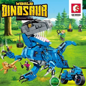 Çocuk Yapı blok oyuncaklar Dinozor Dünya 205021 Velociraptor Modeli Dekorasyon Hediye İçin Erkek Ve Kız Beyin Egzersiz