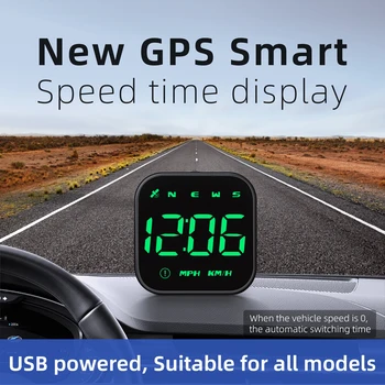 Araba HUD G4S GPS Head Up Display Saat Pusula Hız Göstergesi LED KMH Metre Tutucu 2.5 İnç Ekran kart bilgisayar Dijital Test Cihazı