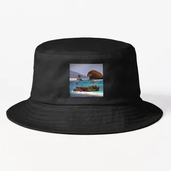 Alcatraz Adası Kova Şapka Kova Şapka Spor Rahat Güneş Erkek Moda Açık Kapaklar Hip Hop Düz Renk Yaz Siyah Cheapu