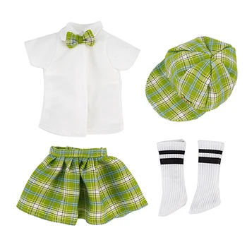 Yeni 1/6 Bjd Bebek Takım Elbise Öğrenci Üniforma Seti Yedek Giysi Etek Aksesuarları 30cm Bebek Çocuk Kız Oyuncak Hediye