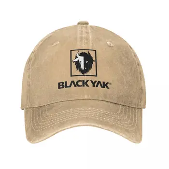 Klasik Blackyak Logo Beyzbol Kapaklar Erkekler Kadınlar için Sıkıntılı Denim Yıkanmış Şapkalar Açık Egzersiz Yapılandırılmamış Yumuşak Şapka Kap