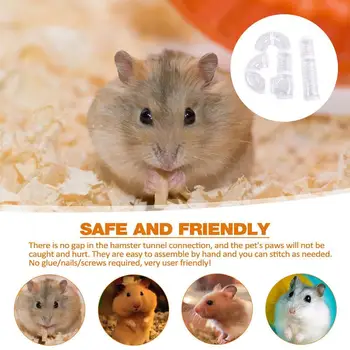 Hamster Tünel Oyuncak Labirent Genişletilebilir Tüp Set Bite Dayanıklı Hamster Oyuncaklar DIY Remodeled Kafes Kobay Küçük Hayvan Aksesuarları
