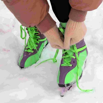 Hokey Ayakkabı Aksesuarları Kırmızı Danteller Ayakkabı Bağı Ayakabı buz Pateni Rulo Bağları Adam Mavi