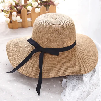 Büyük Saçak Kova Şapka Kadın Yaz Katlanabilir Plaj Hasır Şapka Kız Eğilim Eğlence Kap Açık Seyahat güneş şapkası Casquette Femme