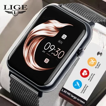 Lıge Moda akıllı saat Bayanlar Vücut Sıcaklığı Spor Spor bluetooth saat Çağrı Relojes Inteligentes Smartwatch Erkekler Yeni 2023