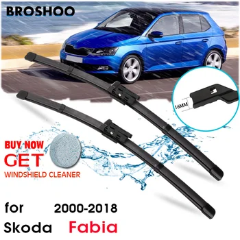 BROSHOO araba sileceği Bıçakları Skoda Fabia Hatchback / Kombi Model Yılı 2000 İla 2018 Fit Standart Kanca Kol / Basma Düğmesi Kol