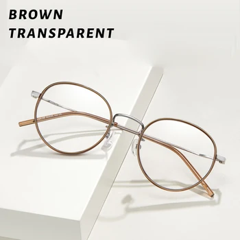 Küçük Boy Çerçeve Kadın Gözlük Retro Yuvarlak Gözlük Yeni Moda Ultra Hafif Alaşım TR90 Optik Reçete Gözlük Man6588