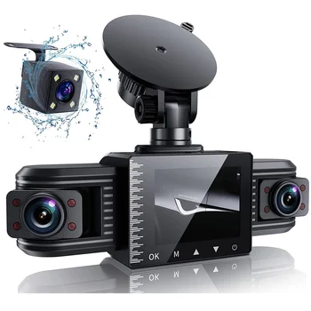 1080P Araba Dash kamera Ön ve Arka İç , Ayarlanabilir Lens Dash Kamera Döngü Kayıt ile, G-Sensor, park monitörü
