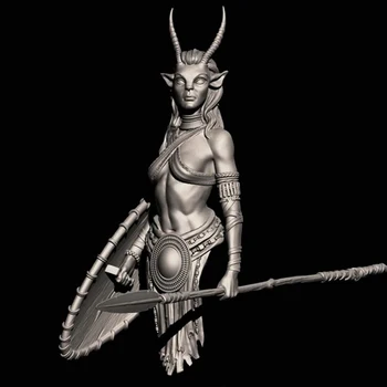 Reçine asker 1/10 antik fantezi memuru kadın büstü asker Modeli Demonte Boyasız Şekil Yapı Kiti