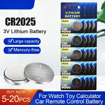CR2025 CR 2025 3V Lityum Piller İçin Araba Uzaktan Kumanda İzle Oyuncak Anakart Ölçekli DL2025 BR2025 KCR2025 Düğme Düğme hücre