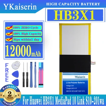 YKaiserin 12000mAh HB3X1 Pil İçin Huawei MediaPad 10 Bağlantı S10-201wa Medya Pad 10 Bağlantı S10 201wa Tablet Bateria