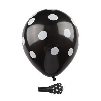 12 inç Siyah Beyaz Pembe Polka Dot Dalga Noktası Lateks Balon Bebek Duş Mutlu Doğum Günü Partisi Dekorasyon Düğün Malzemeleri Renkli