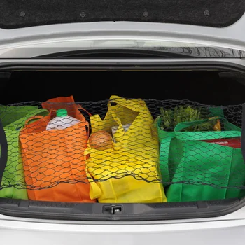 2 Takım Gövde Organizatör Araba Net Çanta Arka Koltuk Kargo Polyester Depolama Örgü Elastik Kamyon Ağları