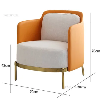 İskandinav Kumaş Arka Oturma Odası Sandalyeleri Ev Mobilyaları Modern Küçük Daire Oturma Odası tekli koltuk Lüks Koltuk B