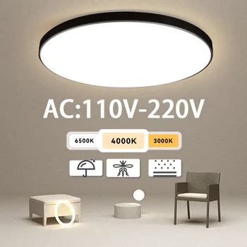 Led tavan lambası AC 110V-220V Modern ışık 18W 30W 40W oturma odası yatak odası mutfak için