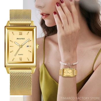 Kadın Lüks Kadın Bilezik Saatler Üst Marka Moda Altın Gümüş Bayanlar quartz saat Çelik Kadın Kol Saati Reloj Hombre