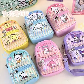 Sanrio Aile Karikatür El Sıfır Cüzdan Kadın Mini Cüzdan Sevimli Çocuk Sikke kart çantası Ruj saklama çantası Toptan