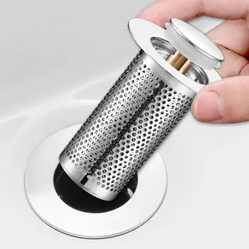 Paslanmaz çelik zemin drenajı Filtre Pop - Up tahliye tapası Banyo Lavabo Saç Catcher Duş Süzgeç Anti-takunya Mutfak Aksesuarları