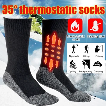 1-3 adet Nefes Kış Sıcak Çorap Hafif 35 Derece Sıcak Tutmak Kış Açık Çorap Unisex Koşu Ayak Çorap Kadınlar için
