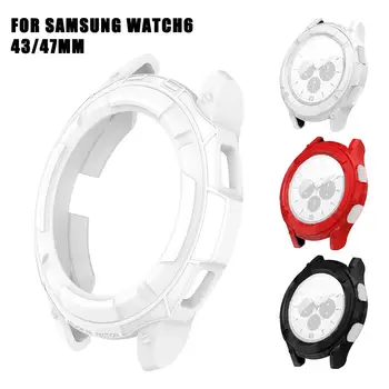 1 Adet Samsung Galaxy 43 / 47mm Watch6 Kılıf TPU Tam koruyucu kabuk 4 Nesil 6 Nesil Döner Masa Koruma E4Z8