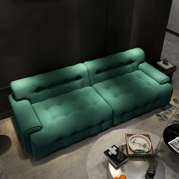 Yeşil Kanepe Streç Minimalist Tasarımcı Yetişkin Kanepe Ahşap Koltuk Italiano Okuma Divani Soggiorno yatak odası mobilyası