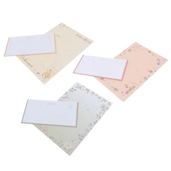 45 adet Boş Tebrik Kırtasiye Mektup Seti Not Kartları Çiçek Mektup Kağıdı Kırtasiye A5 Stil 1