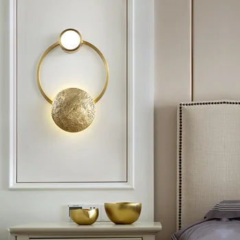 modern led ahşap yatak odası ışık armatür abajur espelho ev deco yemek odası lambası