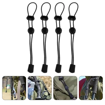 4 Adet Elastik baston Askısı Tırmanma Sırt Çantası Bandı Ayarlanabilir Yürüyüş Plastik Toka Kamışı Halat Kordon Sırt Çantaları