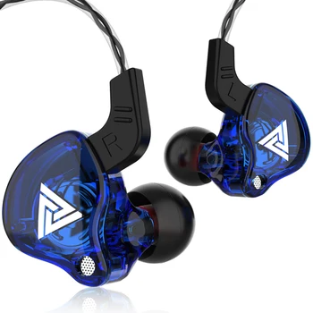QKZ AK6 Kablolu Kulaklık Dinamik müzik kulaklıkları Giymek için Rahat Gürültü İptal Spor Koşu Kulaklıklar 3.5 mm Fiş