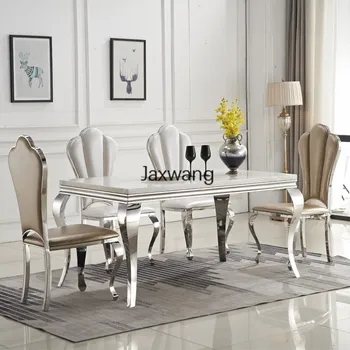İskandinav yemek sandalyeleri için mutfak mobilyası paslanmaz çelik yemek sandalyesi Restoran Sandalye Kumaş Basit Modern Accent Sandalye