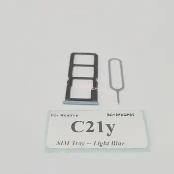 Üst Marka Yeni SİM Kart Tepsi Realme İçin C21y SİM Tutucu Yuvası Adaptörü Okuyucu Pin