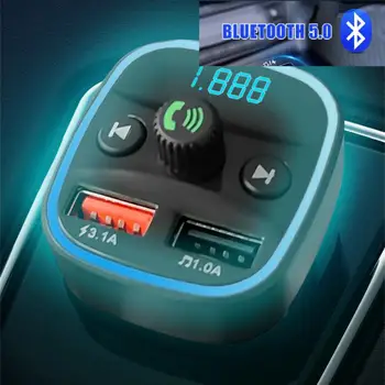 Q1 Q7 Bluetooth araba şarjı Araba FM Verici Kablosuz Radyo Araba Alıcısı Adaptörü çift usb şarj Eller Serbest Mp3 Oyuncu