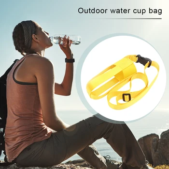 Toz geçirmez Crossbody Şişe kılıf tutucu Hafif Kolay Temizlenebilir Açık Seyahat Yürüyüş için Taşınabilir Su Şişesi kılıf çanta