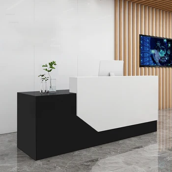 Ticari mağaza kasiyer sayacı şirket ön büro resepsiyon masaları ofis mobilyaları güzellik salonu resepsiyon masası ışıkları ile