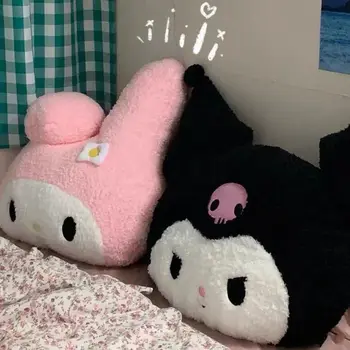 Sanrio sevimli Kuromi benim Melodi yastık peluş oyuncak kız yatak uyku yastığı ev dekorasyon yastık