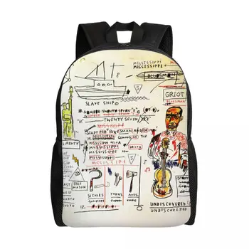 Keşfedilmemiş Genius Laptop Sırt Çantası Erkek Kadın Moda Gizli Sakli Konusmalar Koleji Okul Öğrencileri için Basquiats Sanat Çanta