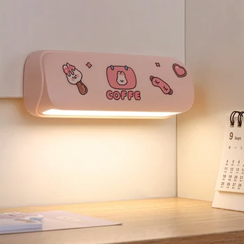 Kawaii okuma kitap ışık manyetik gece lambası taşınabilir Yurt masa lambası Kısılabilir çalışma odası yatak odası Kız Gece Lambası