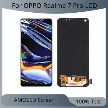 Test AMOLED Ekran OPPO Realme İçin 7 Pro LCD ekran+Dokunmatik Ekran Değiştirme Dokunmatik Realme İçin 7 Pro LCD RMX2170 LCD ekran