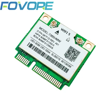 1167Mbps 7265HMW MİNİ PCIE Wifi Kartı Çift Bant 2.4 G + 5G Wifi Kablosuz Mini PCI-E Ağ Kartı Bluetooth V4. 0 Destekler WİN7/8/10