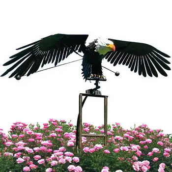 Hariç monte Bahçe Sanat Kuş Çırparak Baykuş Kartal Şekli Rüzgar Fly Demir Bahçe Kazık Kanatları Kinetik heykeller Heykelleri Yard