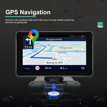 7 İnç Dokunmatik Akıllı Oyuncu Hd Araba Masaüstü Monitör Kablosuz Carplay Android Otomatik Ayna Bağlantı Multimedya oyuncu ekranı araba dvr'ı