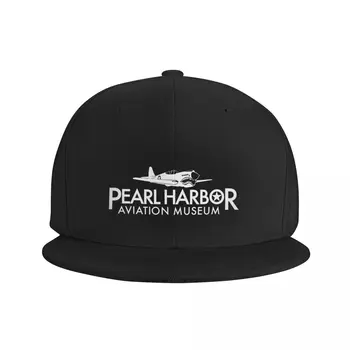 Pearl Harbor Havacılık Müzesi Logo-Yığılmış-Koyu Arka Beyzbol Şapkası Golf Giyim Şapka Şapka Kadın Erkek