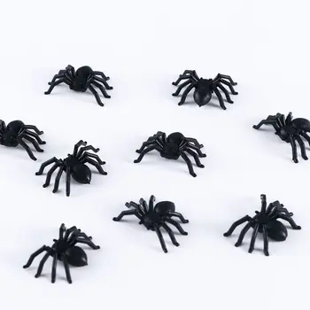 Toksik olmayan Dekorasyon Parti Malzemeleri Siyah Plastik Sahte Örümcek Cadılar Bayramı Prank Sahne Şaka Oyuncaklar Cadılar Bayramı Dekorasyon