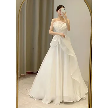 Gelin elbiseler düğün elbisesi Kapalı omuz Gelin Fransız Tarzı dantel minimalist mütevazı Elbisesi H245