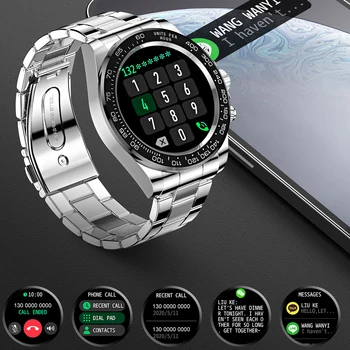 2022 Yeni Erkek İş bluetooth Çağrı akıllı saat Su Geçirmez Kalp Hızı Test Spor Spor İzci Paslanmaz Çelik Smartwatch