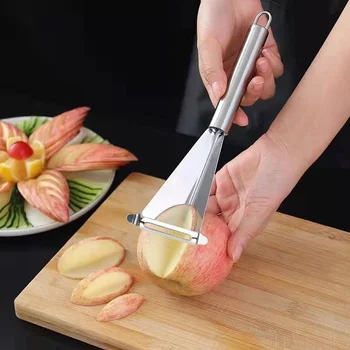 Paslanmaz Çelik Meyve Oyma Bıçağı Üçgen Şekli Sebze Bıçağı Dilimleme meyve tabağı kaymaz Oyma Bıçağı mutfak gereçleri