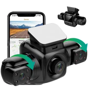 2k 1440P Dahili wifi GPS HD 3 Kanal Akıllı ön kamera araba için gelişmiş sürücü araba geri dash kamera desteği 4 kamera