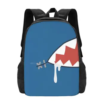 Gura Köpekbalığı Okul Çantaları dizüstü bilgisayar seyahat Sırt Çantası Köpekbalığı Gura Gawr Hololive Sanal Youtuber Bloop Vtuber Anime