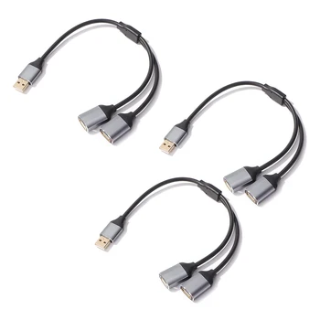 2 in 1 USB veri Hub güç adaptörü Y Splitter USB şarj güç uzatma kablosu